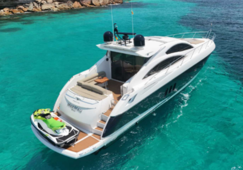 Sunseeker Predator 62 sunset cruise route to Es Vedra Ibiza