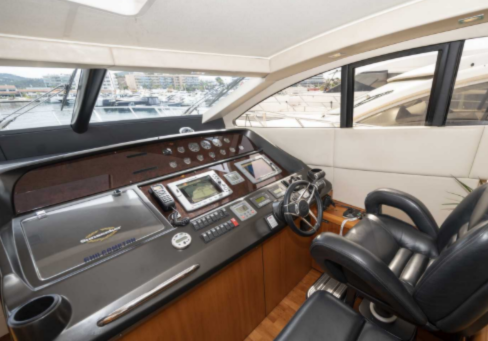 Master cabin on MAXMAU Sunseeker Predator 62 Ibiza charter yacht